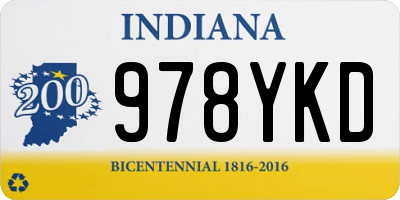IN license plate 978YKD