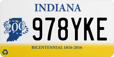 IN license plate 978YKE