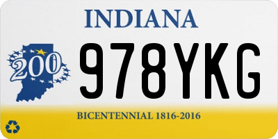 IN license plate 978YKG