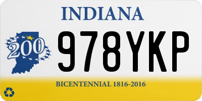 IN license plate 978YKP