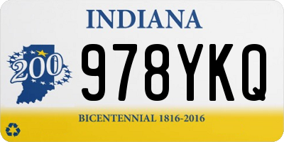 IN license plate 978YKQ