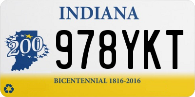 IN license plate 978YKT
