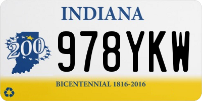 IN license plate 978YKW