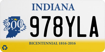 IN license plate 978YLA