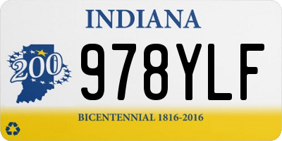 IN license plate 978YLF