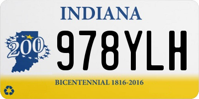 IN license plate 978YLH