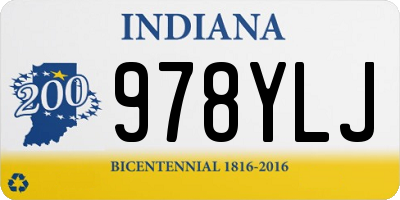 IN license plate 978YLJ