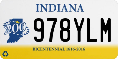 IN license plate 978YLM