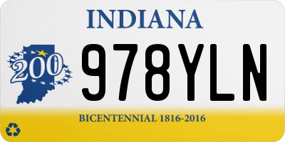 IN license plate 978YLN