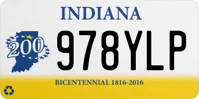 IN license plate 978YLP