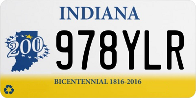 IN license plate 978YLR
