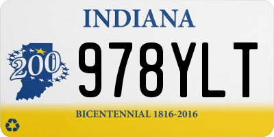 IN license plate 978YLT
