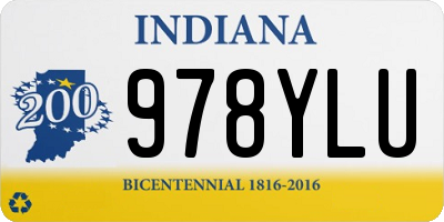 IN license plate 978YLU