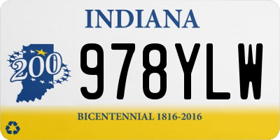 IN license plate 978YLW