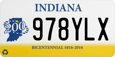 IN license plate 978YLX
