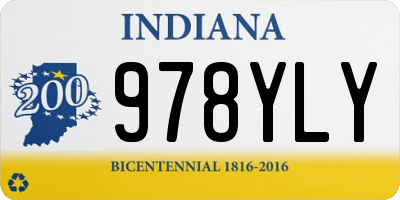 IN license plate 978YLY