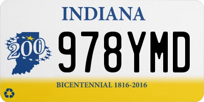 IN license plate 978YMD