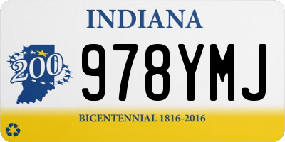 IN license plate 978YMJ