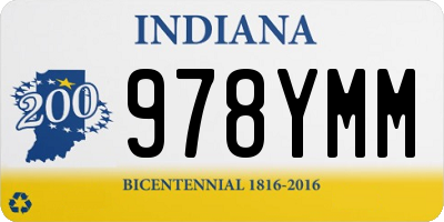 IN license plate 978YMM