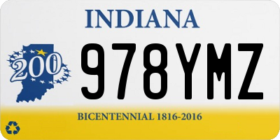 IN license plate 978YMZ