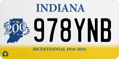 IN license plate 978YNB