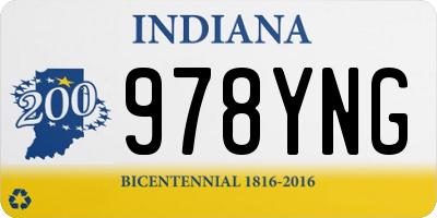 IN license plate 978YNG