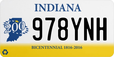 IN license plate 978YNH