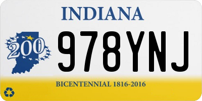 IN license plate 978YNJ