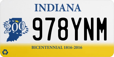 IN license plate 978YNM