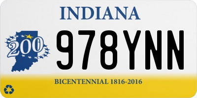 IN license plate 978YNN