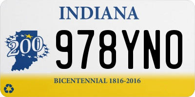 IN license plate 978YNO