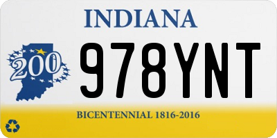 IN license plate 978YNT