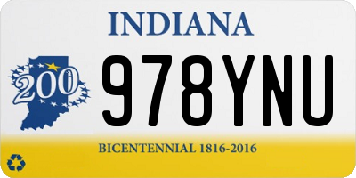 IN license plate 978YNU