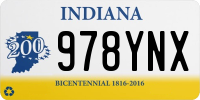 IN license plate 978YNX