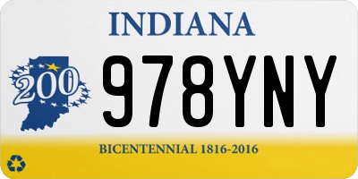 IN license plate 978YNY
