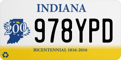 IN license plate 978YPD