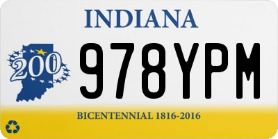 IN license plate 978YPM
