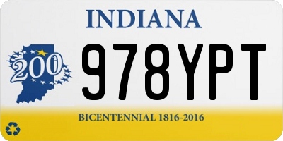 IN license plate 978YPT