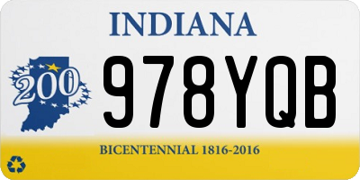 IN license plate 978YQB