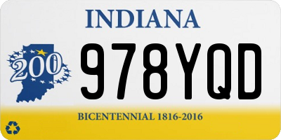 IN license plate 978YQD
