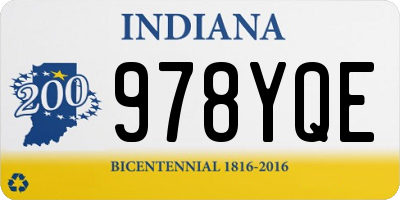 IN license plate 978YQE