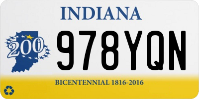 IN license plate 978YQN
