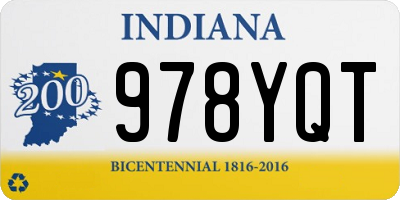IN license plate 978YQT
