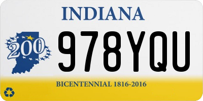 IN license plate 978YQU