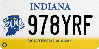 IN license plate 978YRF