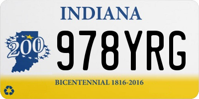 IN license plate 978YRG