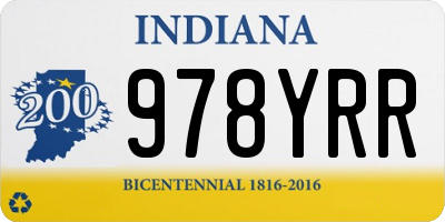 IN license plate 978YRR