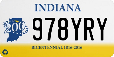 IN license plate 978YRY