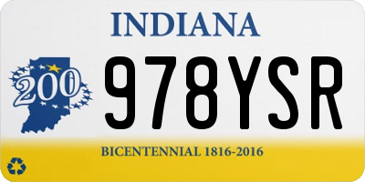 IN license plate 978YSR