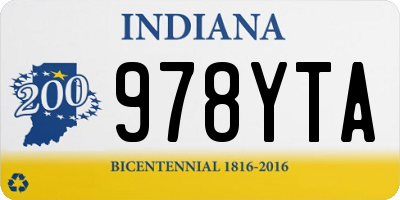 IN license plate 978YTA